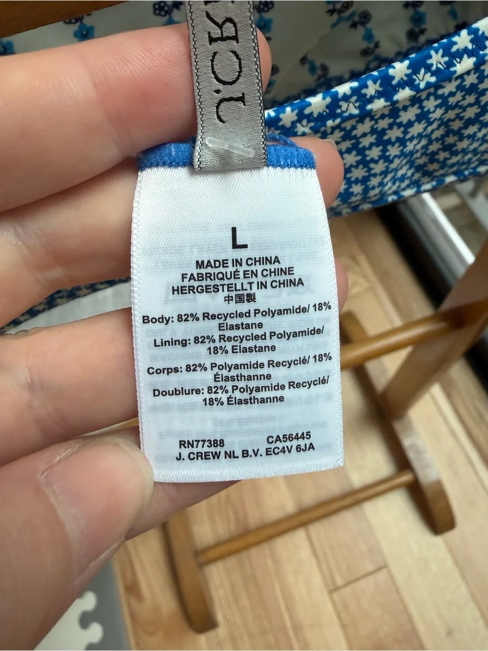 J. Crew Reversible Floral Bikini Bralette